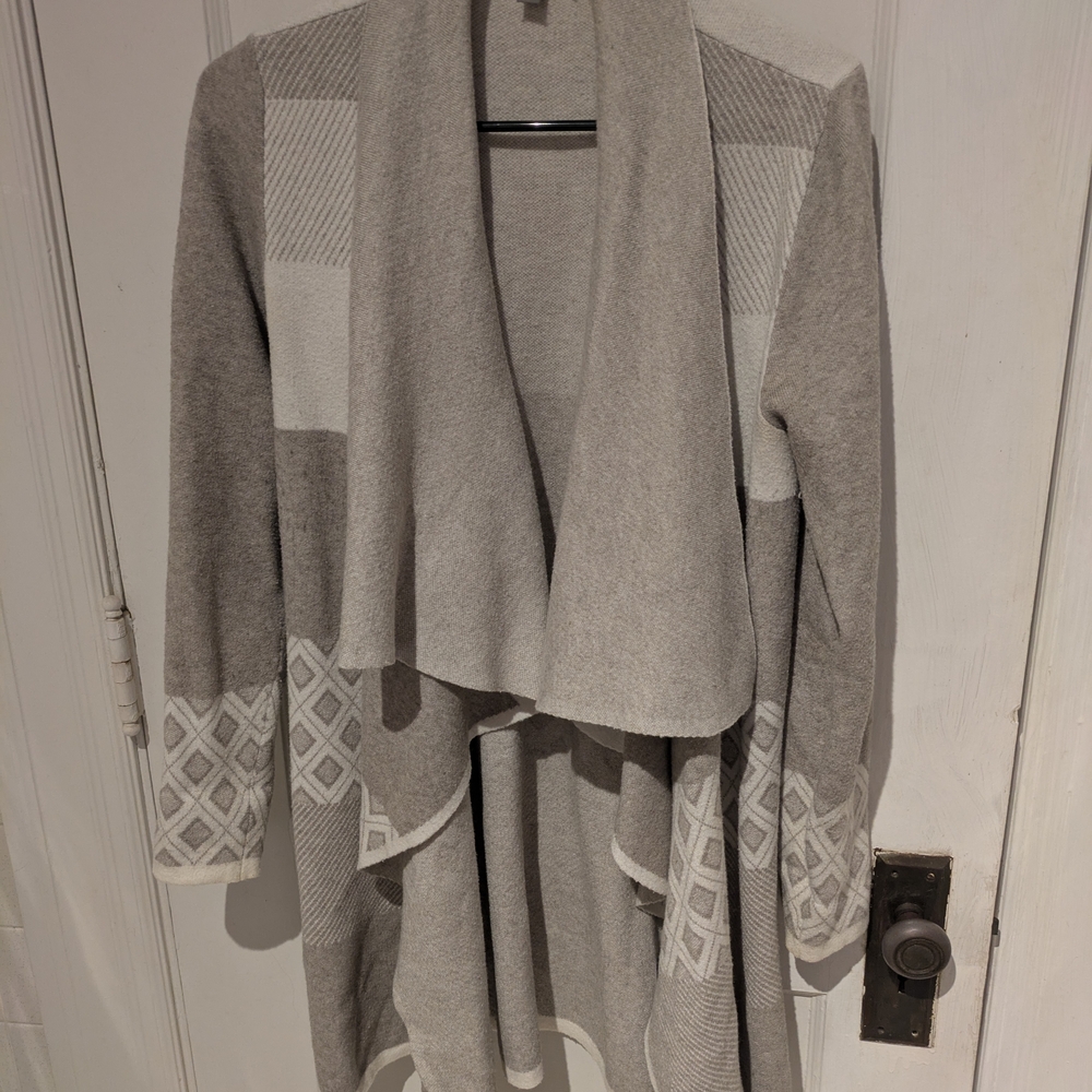 Cyrus Gray and Cream Women's Cardigan